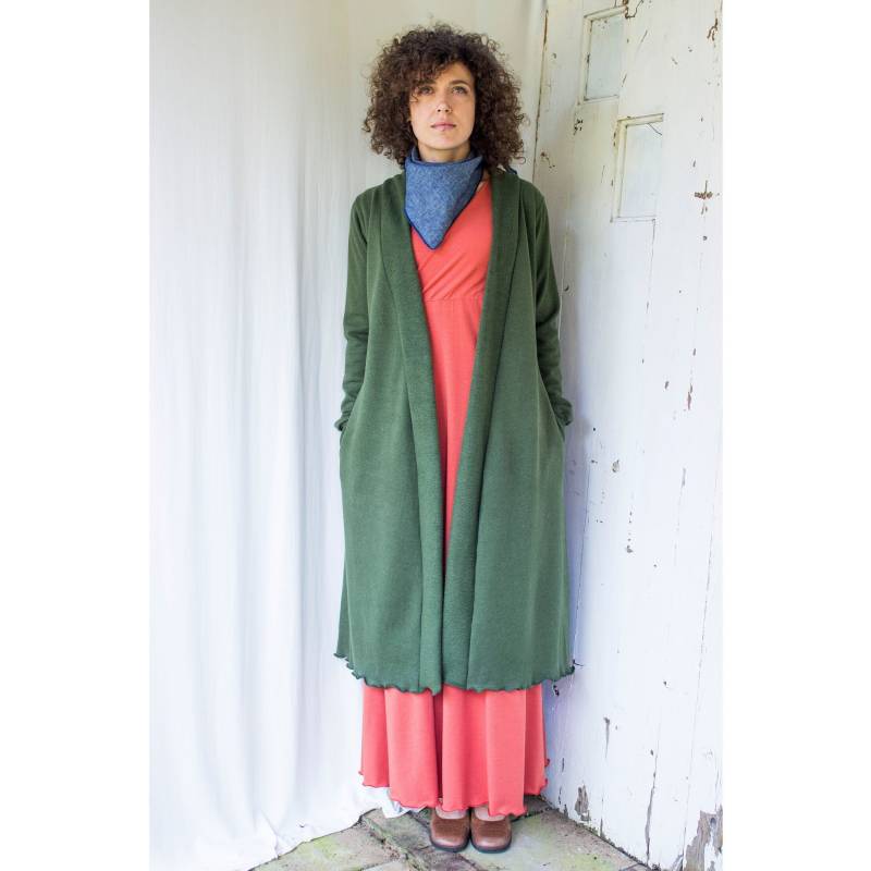 Denali Duster Cardigan - Hanf + Bio-Baumwoll-Fleece Offene Jacke Mit Seitentaschen Robe Made To Order in Den Usa Eco Fashion Boho Chic von RowanGreyClothing