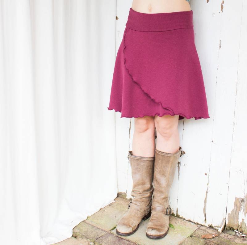 Fleece Kunstfell Wickelrock - Bio-Baumwolle & Tencel Auf Bestellung Wählen Sie Farbe + Größe Kurzer Herbstrock Naturfaser von RowanGreyClothing