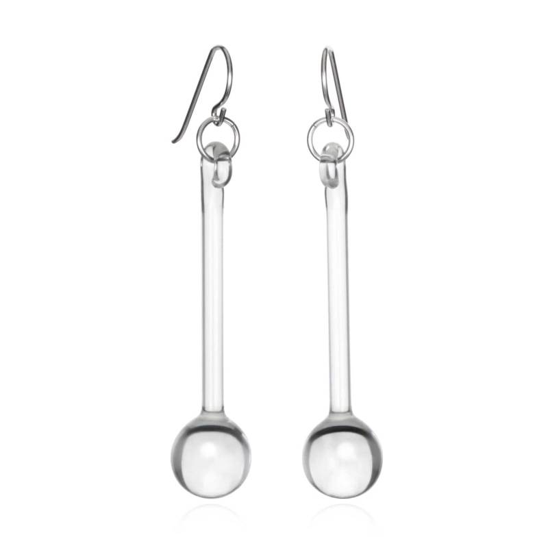 Glas Anhänger Kugel Tropfen Ohrringe Glas Anhänger Kugel Tropfen Ohrringe von RoxannSlate