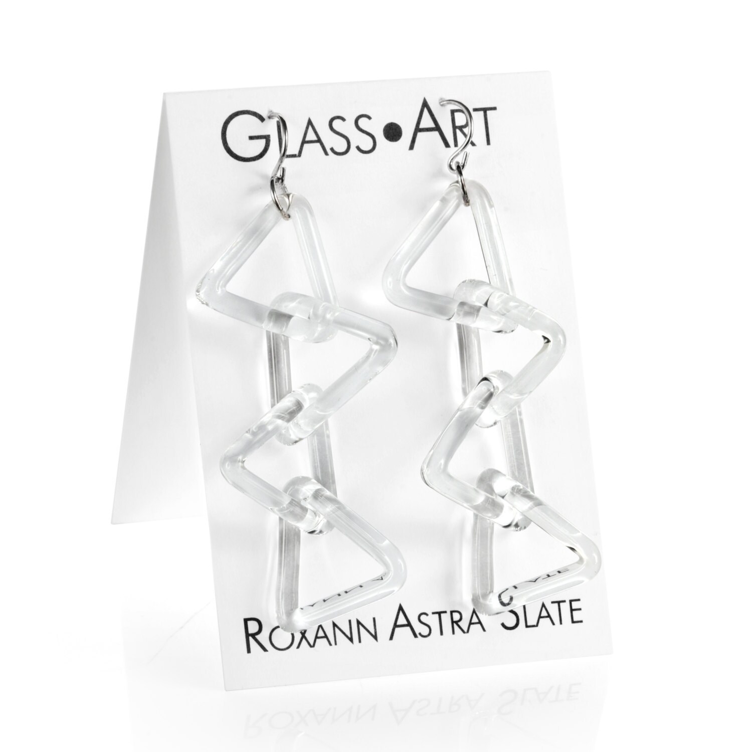 Glas Dreieck Kette Ohrringe Glas Dreieck Kette Ohrringe von RoxannSlate