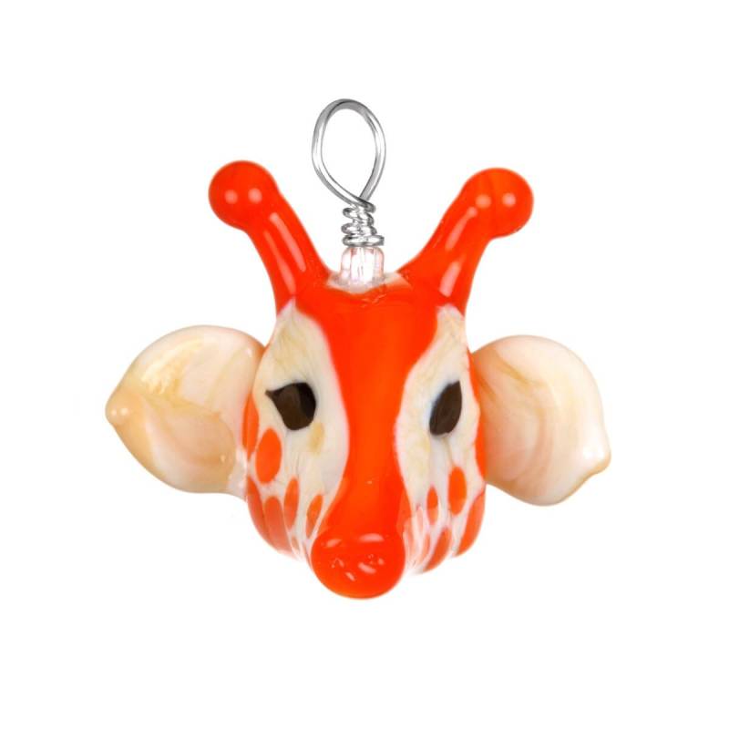 Glas Giraffe Halskette Auf Leder Glas Giraffe Halskette Auf Leder von RoxannSlate