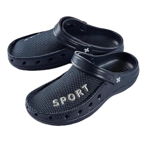 Roxoni Herren-Sport-Clogs aus Gummi mit atmungsaktivem Mesh-Obermaterial, Blau, 43 EU von Roxoni