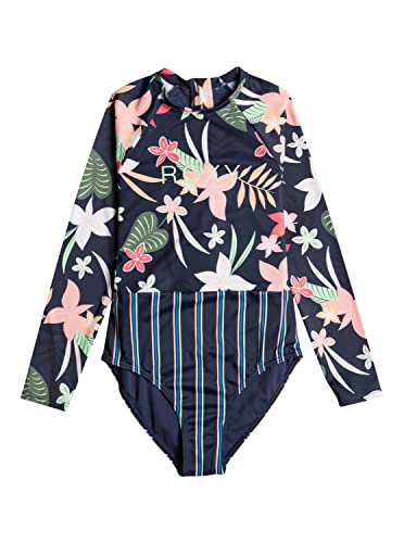 Roxy Vacay for Life - Long Sleeve One-Piece Rashguard for Girls 6-16 - Langärmliger Rashguard-Einteiler - Mädchen 6-16 - 12/L - Blau. von Roxy