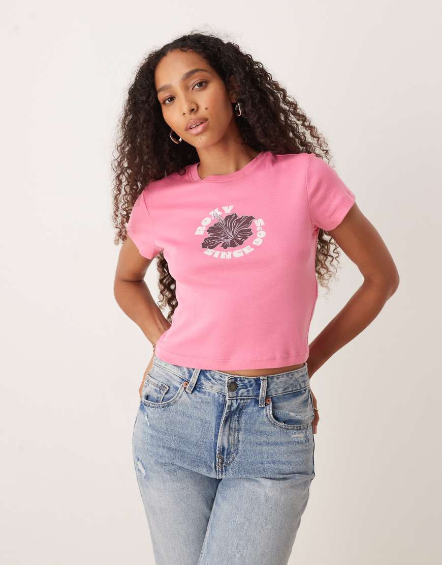 Roxy - Beach Love - Cropped-T-Shirt in rosa Kosmos Roxy - Beach Love - Cropped-T-Shirt in rosa Kosmos von Roxy