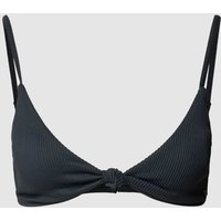 Roxy Bikini-Oberteil in Ripp-Optik Modell 'LOVE THE SURF' in Black, Größe XL von Roxy