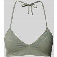 Roxy Bikini-Oberteil mit Neckholder Modell 'SHINY WAVE' in Oliv, Größe L von Roxy