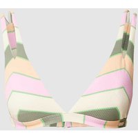 Roxy Bikini-Oberteil mit grafischem Muster Modell 'VISTA' in Oliv, Größe L von Roxy
