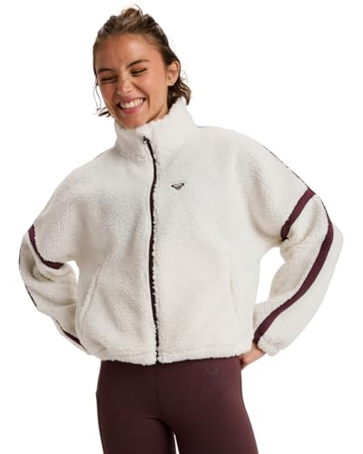 Roxy Boundless Spirit Zippered - Sherpa Jacket for Women - Sherpa-Jacke - Frauen - L - Weiss. von Roxy