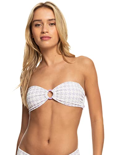 Roxy Check It - Bandeau Bikini Top for Women - Bandeau-Bikinioberteil - Frauen - M - Lila. von Roxy