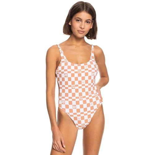 Roxy Check It - One-Piece Swimsuit for Women - Badeanzug - Frauen - Braun. von Roxy