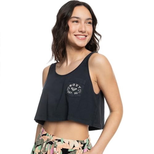 Roxy Crop Summer - Cropped Vest Top for Women - Kürzeres Top - Frauen - M - Schwarz. von Roxy