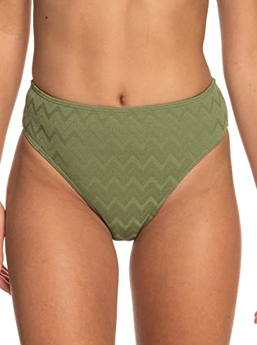 Roxy Current Coolness - Moderate Bikini Bottoms for Women - Bikinihose mit mittlerer Bedeckung - Frauen - S - Grün. von Roxy