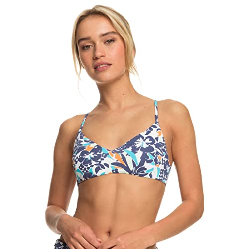 Roxy Damen Beach Classics Athletic Bikinioberteil Bikini, Bijou Blue Tropical Daze 232, XL von Roxy