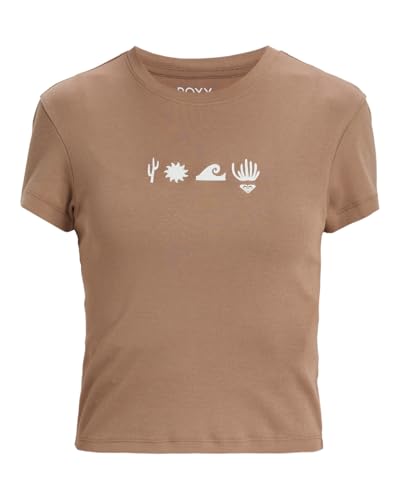 Roxy Damen Beach Love T-Shirt, Portabella, XXL Roxy Damen Beach Love T-Shirt, Portabella, XXL von Roxy