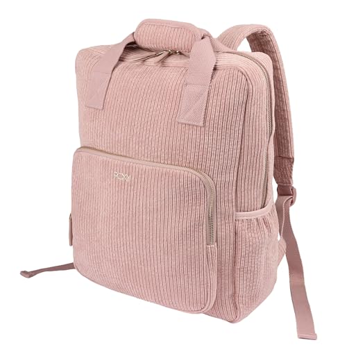Roxy Damen Feeling Good Stilvoller weicher Cord-Rucksack mit gepolsterten Schultergurten und Stauraum außen, Lila Chiffon mit gepolstertem Griff, 13L, Feeling Good Stilvoller, weicher Cord-Rucksack von Roxy