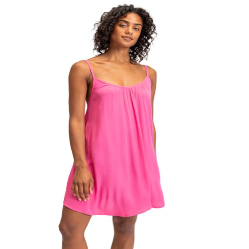 Roxy Damen Casual Dress – Sundress & Swimsuit Cover-ups for Beach, Poolside, Resort Wear Freizeitkleider, Shocking pink, Groß von Roxy