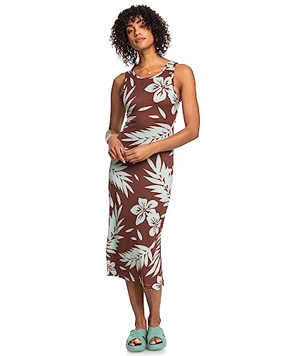 Roxy Damen Good Keepsake Träger-Midikleid Lässiges Kleid, Bittere Schokolade Palmeria 233, Mittel von Roxy
