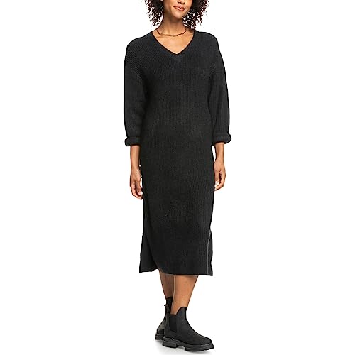 Roxy Winter Escape - Jumper Dress for Women - Pulloverkleid - Frauen - M/L - Schwarz. von Roxy