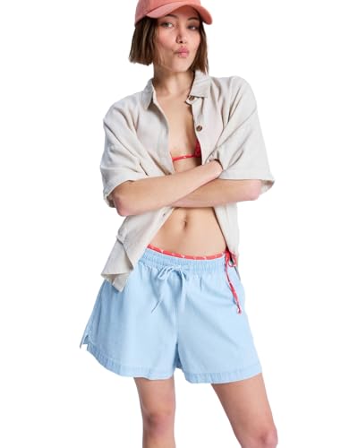 Roxy Damen Lekeitio Break Mid Denim Shorts, hellblau, XXL von Roxy