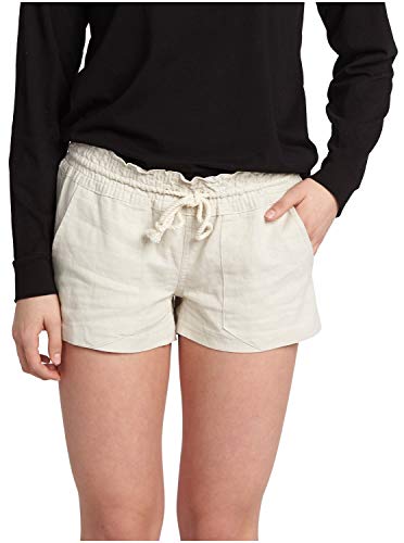 Roxy Damen Oceanside Kurze elastische Taille ohne Denim Shorts, Stone, Mittel von Roxy