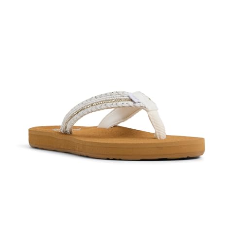 Roxy Damen Porto Iv Flipflop, Silber, 38.5 EU Roxy Damen Porto Iv Flipflop, Silber, 38.5 EU von Roxy