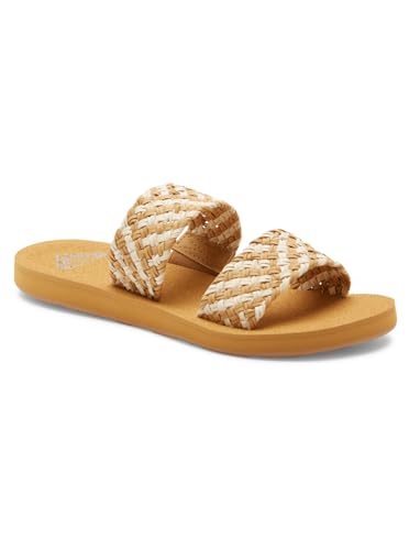 Roxy Damen Porto Slide II Sandale, Natural, 38 EU von Roxy