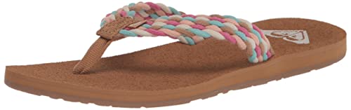 Roxy Damen Porto Sandale Flip Flop Flipflop, Weiß/Pink/Multi, 35 EU von Roxy