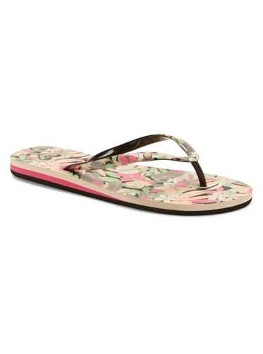 Roxy Damen Portofino Sandale, Black/PINK/Soft Lime, 36 EU von Roxy