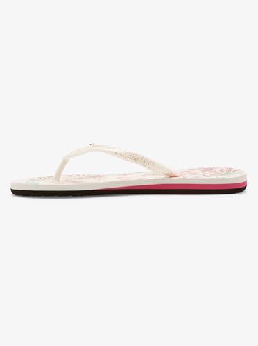 Roxy Damen Portofino Sandale, White/Crazy PINK Print, 40 EU von Roxy