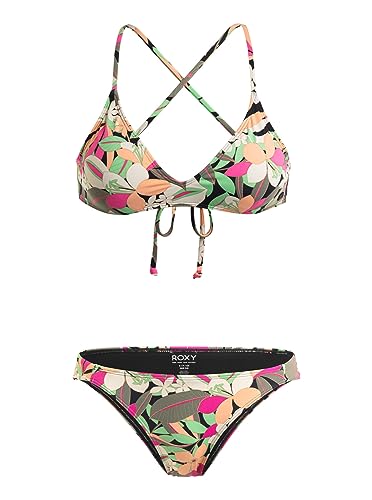 Roxy Printed Beach Classics - Sportliches, zweiteiliges Bikini-Set für Frauen Schwarz von Roxy