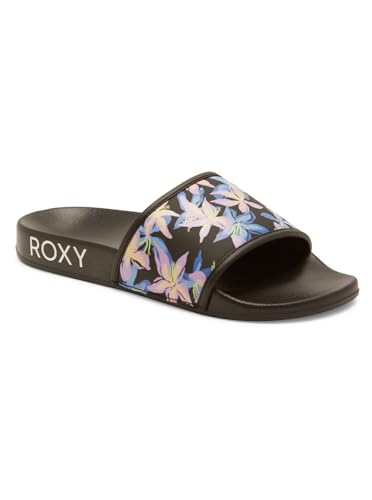 Roxy Damen Slippy Sandale, Black/Boysenberry, 37 EU von Roxy