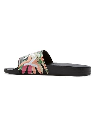 Roxy Damen Slippy Sandale, Black/PINK/Soft Lime, 41 EU von Roxy