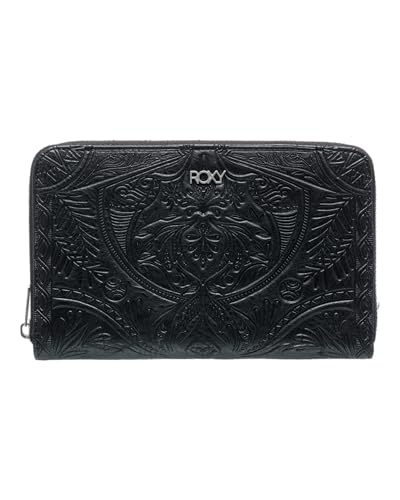 Roxy Damen Stylish Textured Vegan-Friendly Faux Leather Wristlet Wallet with Embossed Artwork Wrislet, Back in Brooklyn Zip Around-Anthrazit Roxy Damen Stylish Textured Vegan-Friendly Faux Leather Wristlet Wallet with Embossed Artwork Wrislet, Back in Brooklyn Zip Around-Anthrazit von Roxy