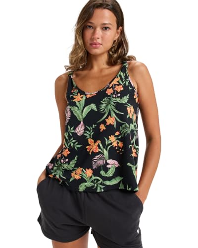 Roxy Damen Under Your Spell Printed Sweatshirt, Anthrazit Island Escape, M von Roxy