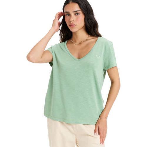 Roxy Damen is Flowing Top V T-Shirt, Basil, Large von Roxy