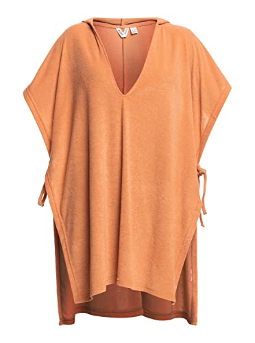 Roxy Drinking Papaya - Poncho Cover Up for Women - Poncho-Cover Up - Frauen - XL/XXL - Braun. von Roxy