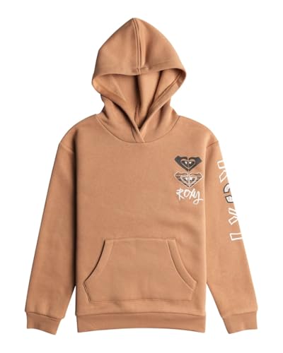 Roxy Girl's SURF Feeling Hoodie Brushed Pullover Sweater, Camel, 16 Jahre von Roxy