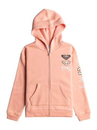 Roxy Girl's SURF Feeling Zipped Brushed Sweatshirt, Candlelight Peach, 128 von Roxy