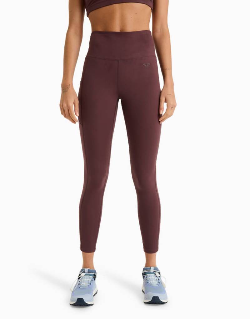 Roxy - Heart Into It - Knöchellange Sport-Leggings in Heidelbeere-Rot von Roxy