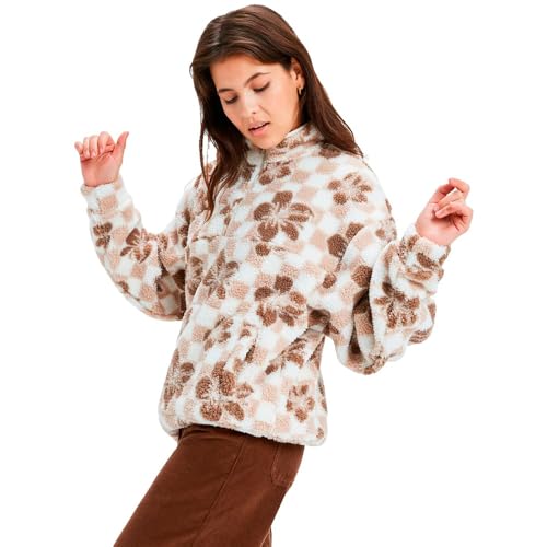 Roxy Jive Talking Bonded - Half-Zip Polar Fleece for Women - Fleece mit Reißverschlusskragen - Frauen - S - Weiss. von Roxy