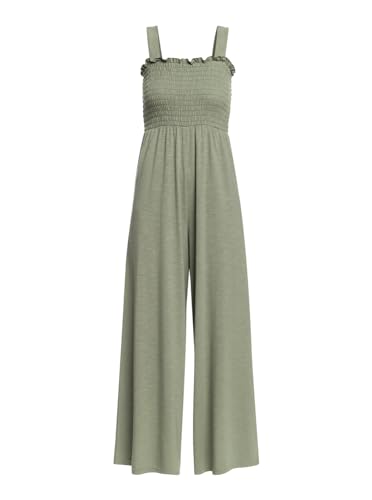 Roxy Just Passing By - Smocked Jersey Jumpsuit for Women - Gesmokter Jersey-Jumpsuit - Frauen - XS - Grün. von Roxy