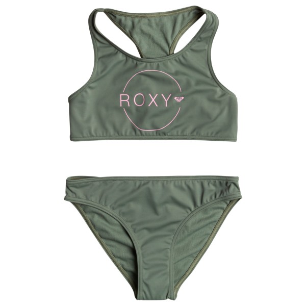 Roxy - Kid's Basic Active Crop Top Set - Bikini Gr 16 Years oliv von Roxy