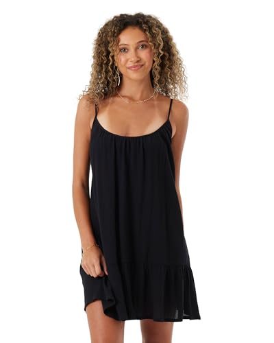 Roxy Lässiges Damenkleid – Sommerkleid und Badeanzug, Strandkleid, Resortkleidung, Mitternacht/Ausflug, einfarbig (Midnight//Getaway Solids), Groß von Roxy