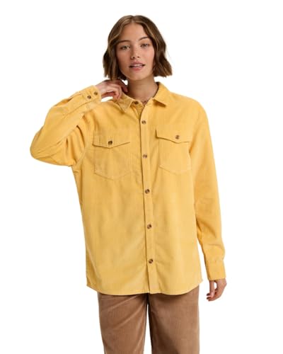 Roxy Let It Go Cord - Long Sleeve Shirt for Women - Langärmliges Hemd - Frauen - M - Gelb. von Roxy
