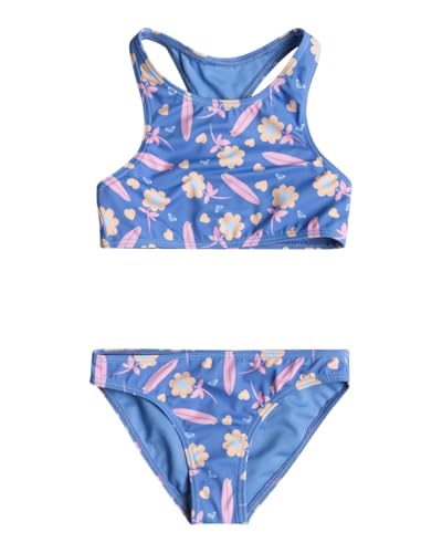 Roxy Lorem - Crop Top Two-Piece Bikini Set for Girls 2-7 - Zweiteiliges Crop-Top-Bikini-Set - Mädchen 2-7 - Blau. von Roxy