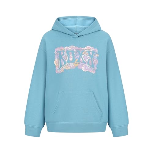 Roxy Mädchen Fleece Pullover Hoodie Sweatshirt Kapuzenpullover, Blue Botanical, 8-10 von Roxy