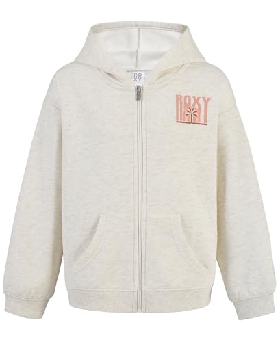 Roxy Mädchen Full-Zip Fleece Hoodie Sweatshirt Kapuzenpullover, Oatmeal Paradise, 8-10 von Roxy