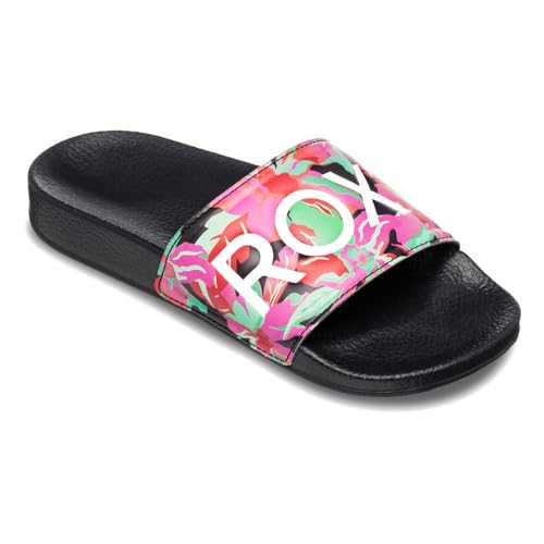 Roxy Mädchen Slippy Ii Sandale, Black Multi Camo, 32 EU von Roxy