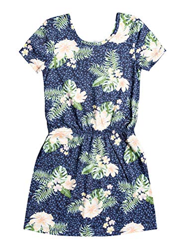 Roxy Mädchen The Clouds-Short Sleeve Dress for Girls 4-16 Lässiges Kleid, Blau, 4 von Roxy