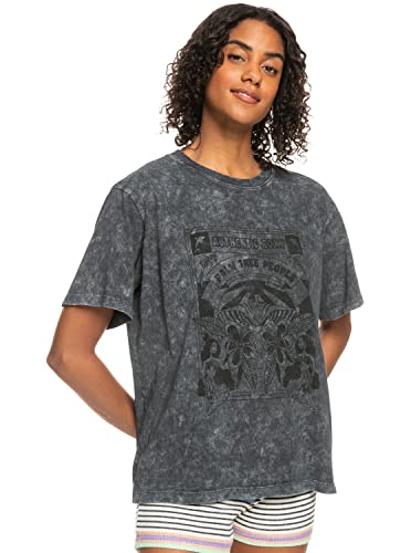 Roxy Moonlight Sunset - Oversized Boyfriend T-Shirt for Women - Oversize Boyfriend-T-Shirt - Frauen - S - Schwarz. von Roxy